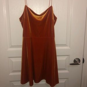 Urban outfitters orange suede dress